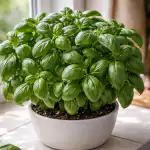 En frodig basilikabuske på fönsterbrädan på två veckor utan krångel en-frodig-basilikabuske-pa-fonsterbradan-pa-tva-veckor-utan-krangel.png